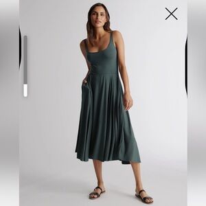 NWOT- Quince Tencel Jersey Knit Fit & Flare Dress- Sz L